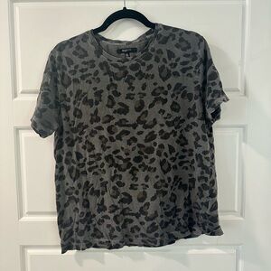 Brunette the Label Classic Crew Neck Tee. Size M/L. Slate Leopard colour.